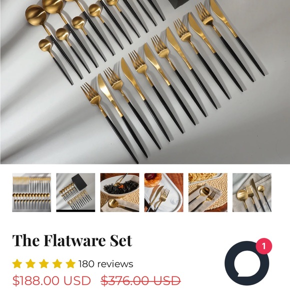24-Piece Gold Silverware Set Gold Utensils Set for 6, Gold Spoons and Fork nwt - Picture 4 of 15